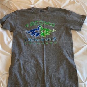 Tacoma lady hawks grey t shirt